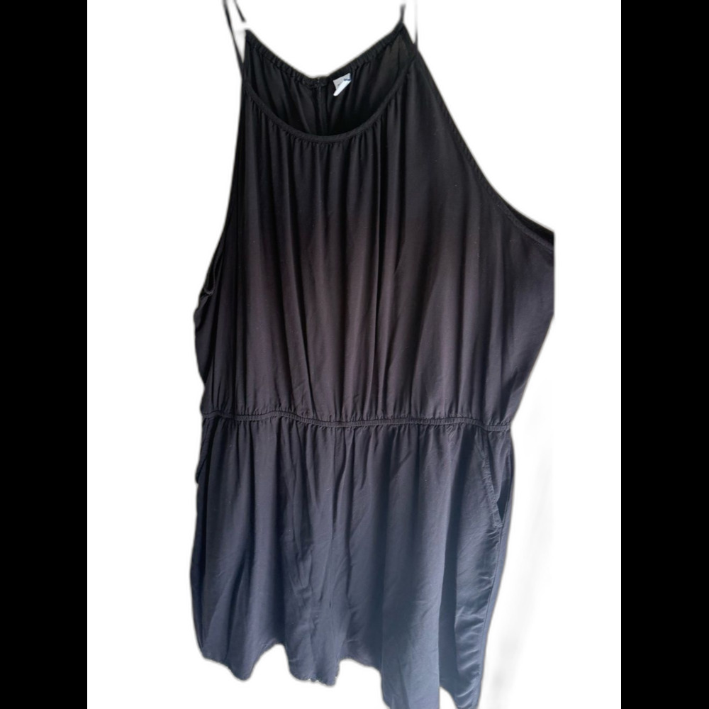 Old Navy Black Sleeveless Romper with Elastic Waist XXL